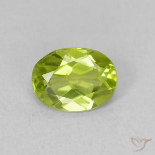 0.78ct Natürlicher hellgrün Peridot, Oval, VVS-VS