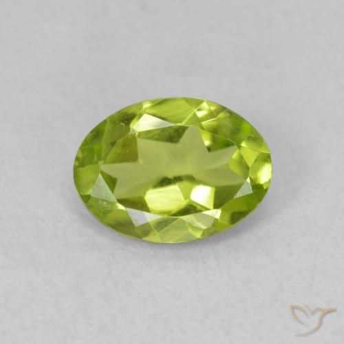 0.72ct Natürlicher hellgrün Peridot, Oval, VVS-VS