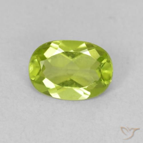 0.76ct Natürlicher hellgrün Peridot, Oval, VVS-VS