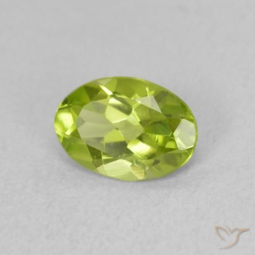 9,17 ctw natürlicher Lebendiges Gelbgrün Peridot, Oval, VVS-VS
