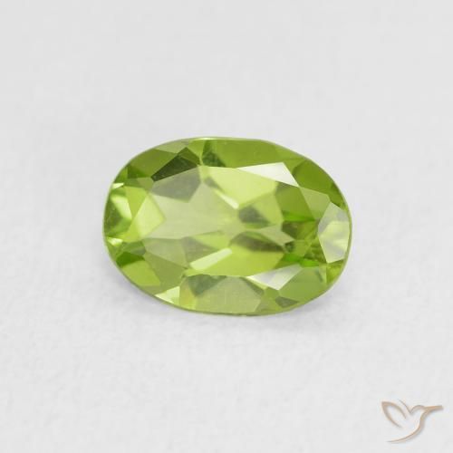 9,17 ctw natürlicher Mittelgrün Peridot, Oval, VVS-VS