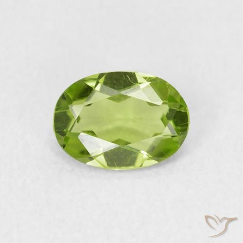 0.80ct Natürlicher Mittelgrün Peridot, Oval, VVS-VS