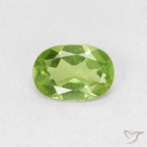 0.77ct Natürlicher Lebendiges grün Peridot, Oval, VVS-VS