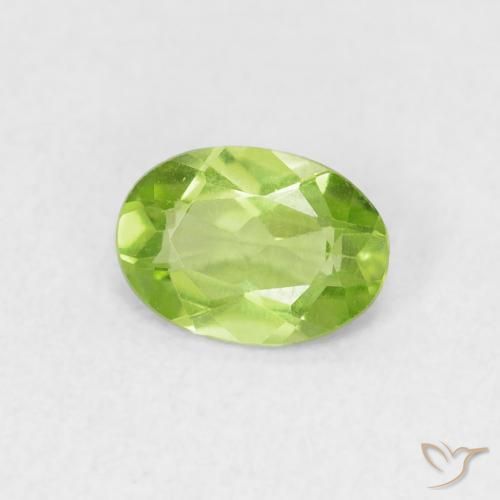 9,17 ctw natürlicher Medium Light-Green Peridot, Oval, VVS-VS