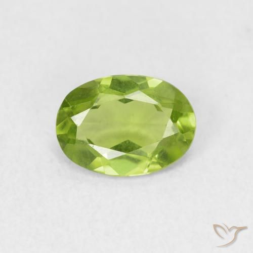 0.76ct Natürlicher Lebendiges grün Peridot, Oval, VVS-VS