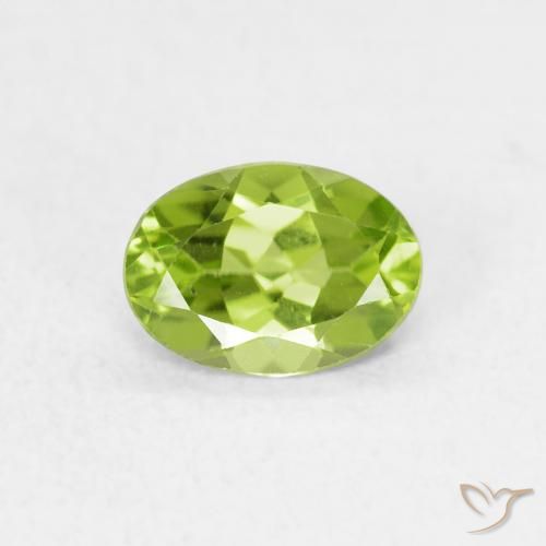 0.83ct Natürlicher Lebendiges grün Peridot, Oval, VVS-VS