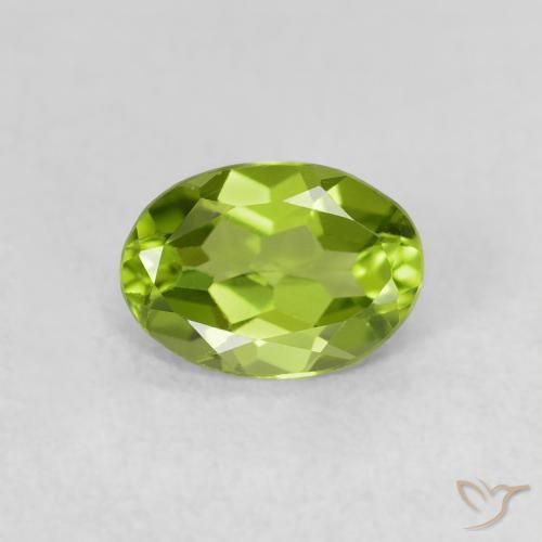 0.83ct Natürlicher Lebendiges grün Peridot, Oval, VS