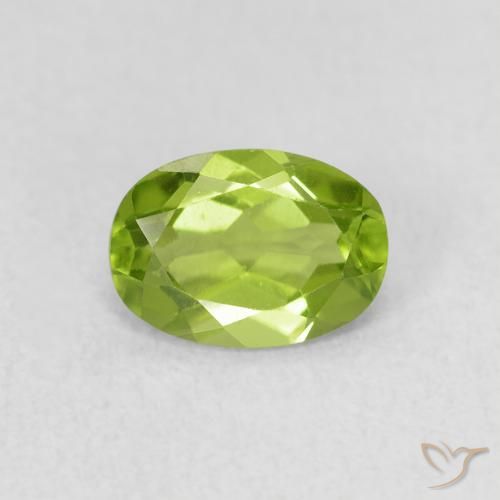 0.88ct Natürlicher Lebendiges grün Peridot, Oval, VS