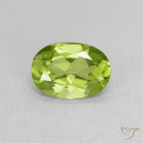 0.80ct Natürlicher Mittelgrün Peridot, Oval, VS