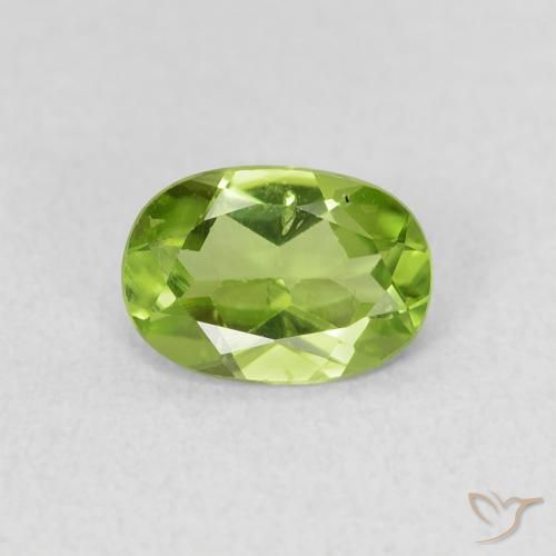 0.79ct Natürlicher Lebendiges grün Peridot, Oval, VS