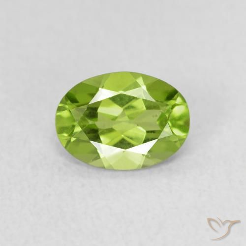 0.83ct Natürlicher Mittelgrün Peridot, Oval, VS