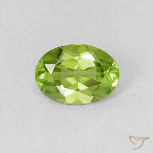 0.85ct Natürlicher Lebendiges grün Peridot, Oval, VS
