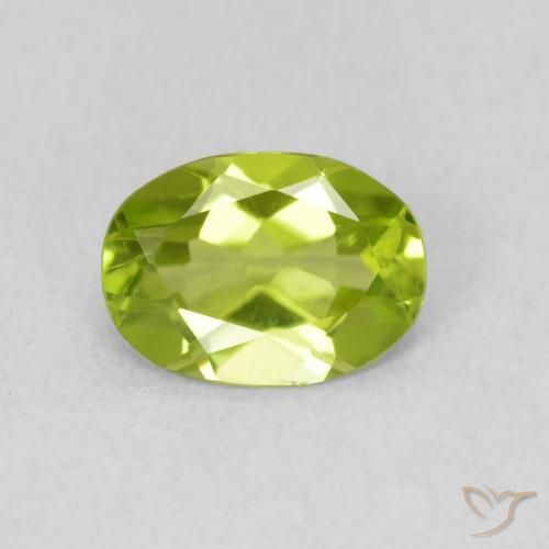 0.80ct Natürlicher Mittelgrün Peridot, Oval, VS