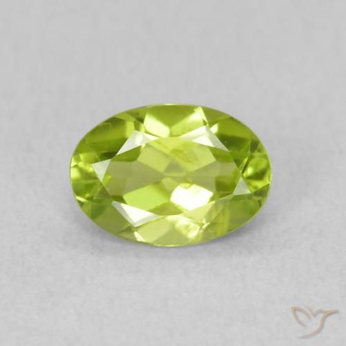 0.83ct Natürlicher hellgrün Peridot, Oval, VS