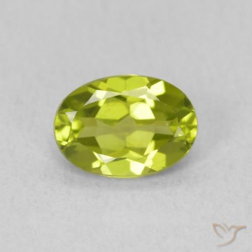 0.82ct Natürlicher Lebendiges grün Peridot, Oval, VS