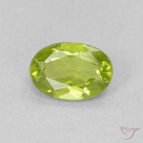 0.89ct Natürlicher hellgrün Peridot, Oval, VS