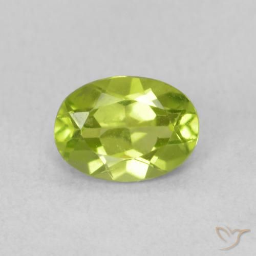 0.83ct Natürlicher hellgrün Peridot, Oval, VS