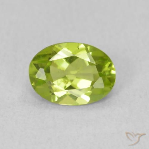 0.81ct Natürlicher hellgrün Peridot, Oval, VS