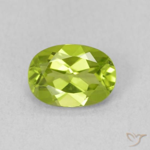 0.90ct Natürlicher Mittelgrün Peridot, Oval, VS