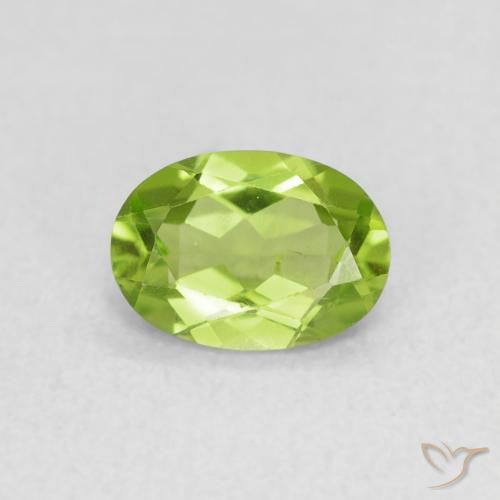 0.83ct Natürlicher Lebendiges grün Peridot, Oval, VS