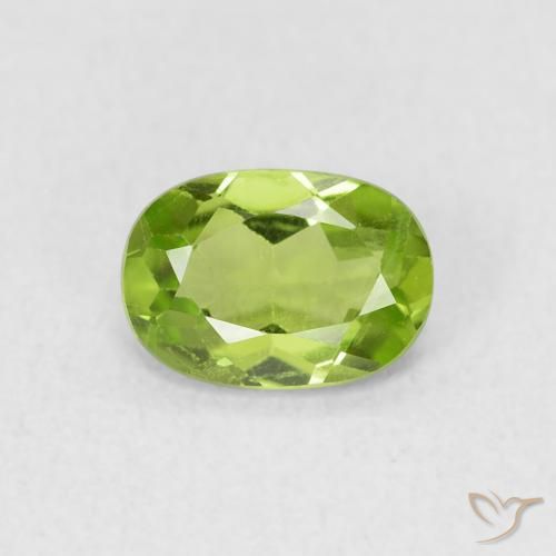 0.88ct Natürlicher Lebendiges grün Peridot, Oval, VS