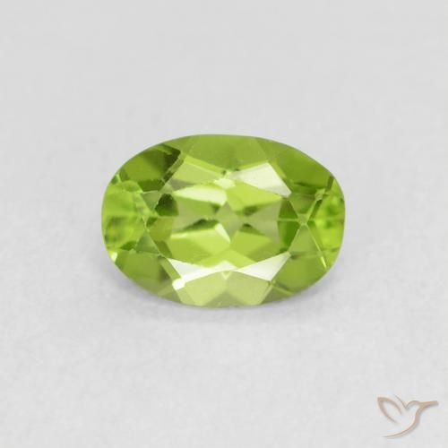 0.81ct Natürlicher Lebendiges grün Peridot, Oval, VS