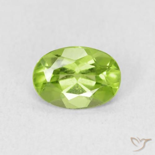 0.92ct Natürlicher Mittelgrün Peridot, Oval, VS