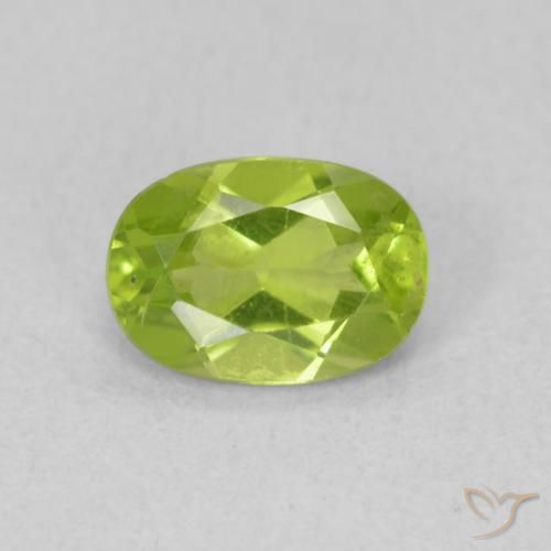 0.86ct Natürlicher hellgrün Peridot, Oval, VS