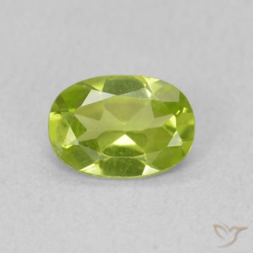 0.73ct Natürlicher hellgrün Peridot, Oval, VS