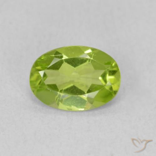 0.74ct Natürlicher Mittelgrün Peridot, Oval, VS