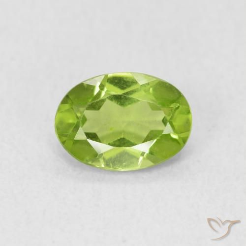 0.90ct Natürlicher Mittelgrün Peridot, Oval, VS