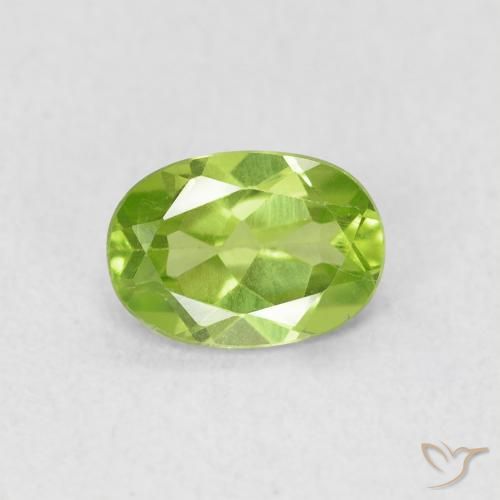 0.83ct Natürlicher Lebendiges grün Peridot, Oval, VS