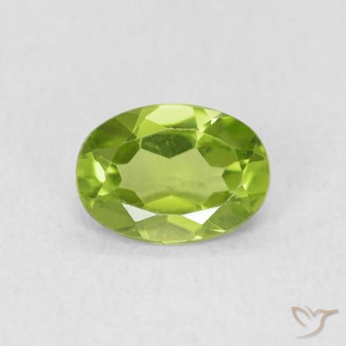 0.84ct Natürlicher Lebendiges grün Peridot, Oval, VS