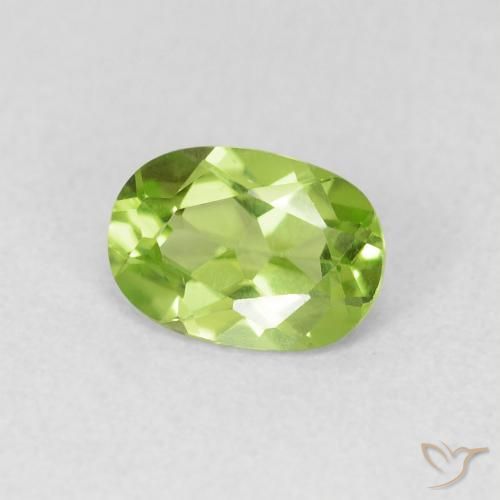 9,17 ctw natürlicher gelblich-grün Peridot, Oval, VVS-VS