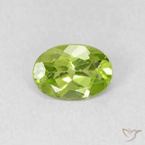 0.79ct Natürlicher hellgrün Peridot, Oval, VS