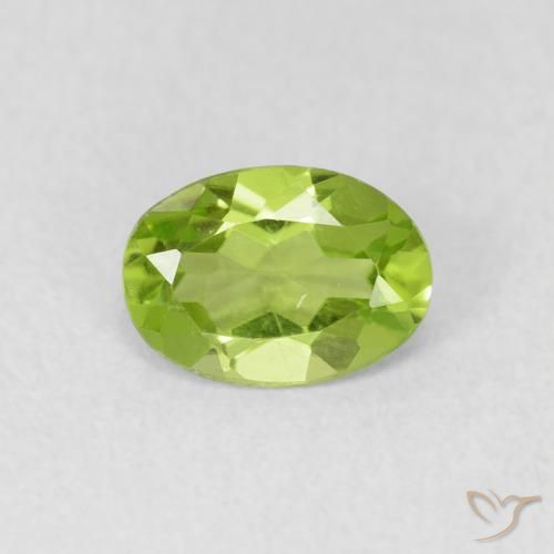 0.77ct Natürlicher Lebendiges grün Peridot, Oval, VS
