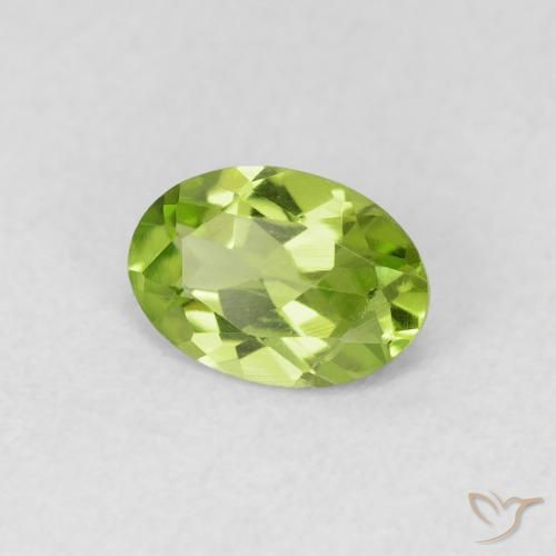 9,17 ctw natürlicher gelblich-grün Peridot, Oval, VVS-VS
