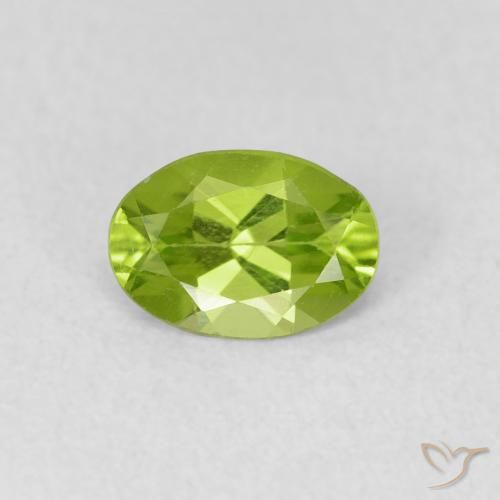 0.67ct Natürlicher gelblich-grün Peridot, Oval, VVS-VS