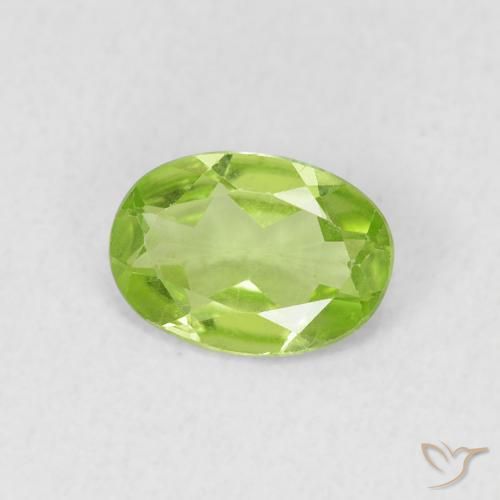 9,17 ctw natürlicher Leichtes lebendiges Grün Peridot, Oval, VVS-VS