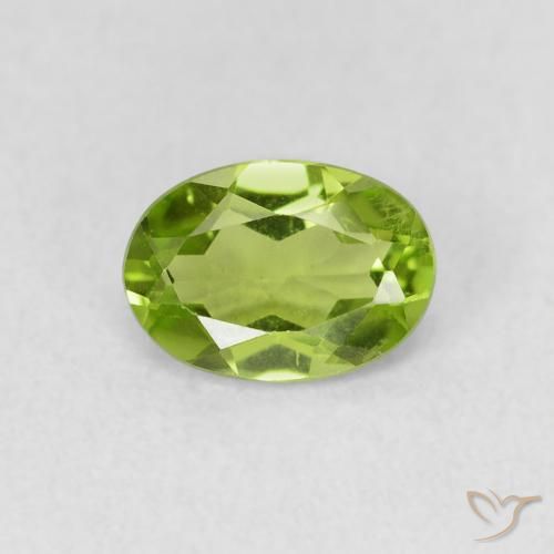 0.84ct Natürlicher Lebendiges grün Peridot, Oval, VS