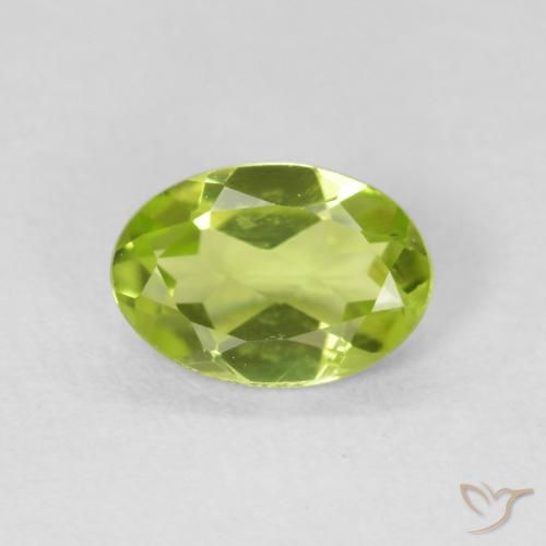 0.75ct Natürlicher hellgrün Peridot, Oval, VS