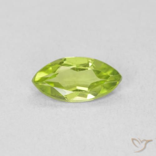 0.56ct Natürlicher hellgrün Peridot, Marquise, VS