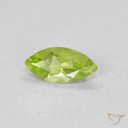 0.58ct Natürlicher Lebendiges Gelbgrün Peridot, Marquise, VS