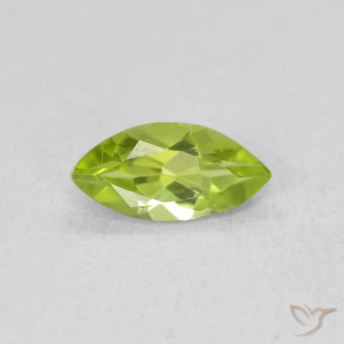 0.60ct Natürlicher Mittelgrün Peridot, Marquise, VS