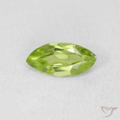 0.58ct Natürlicher hellgrün Peridot, Marquise, VS