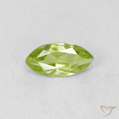 0.63ct Natürlicher hellgrün Peridot, Marquise, VS