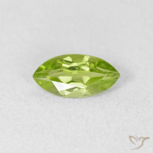 0.65ct Natürlicher Leichtes lebendiges Grün Peridot, Marquise, VS