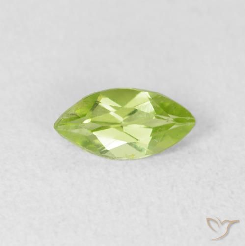 0.57ct Natürlicher hellgrün Peridot, Marquise, VS