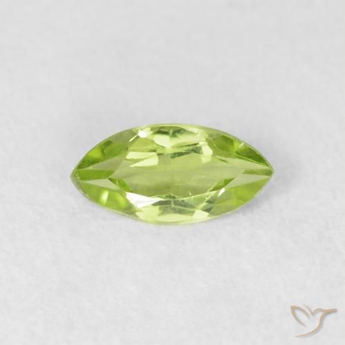 0.58ct Natürlicher Leichtes lebendiges Grün Peridot, Marquise, VS