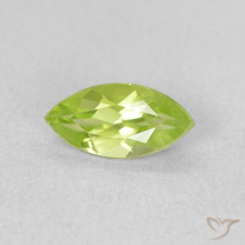 0.62ct Natürlicher Mittelgrün Peridot, Marquise, VS